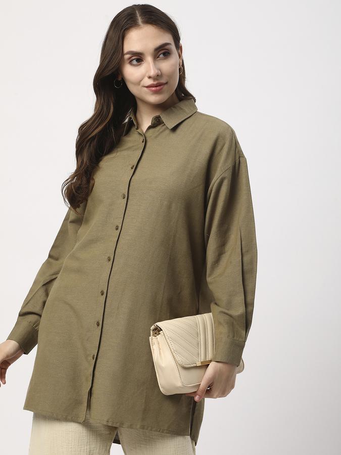 Women Relaxed Fit Top with Collar Neck image number 0