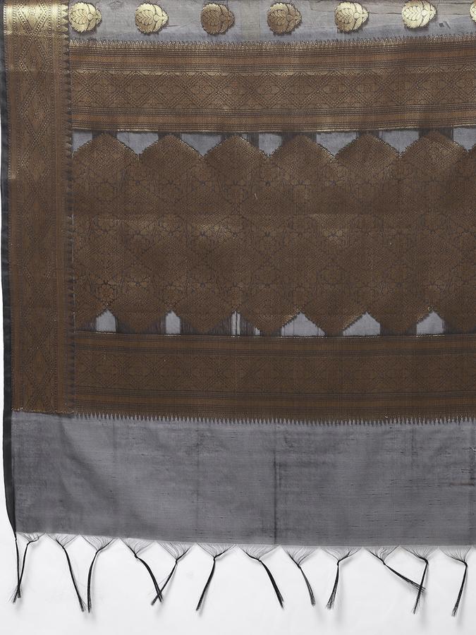 R&B Women's Black Printed Dupatta