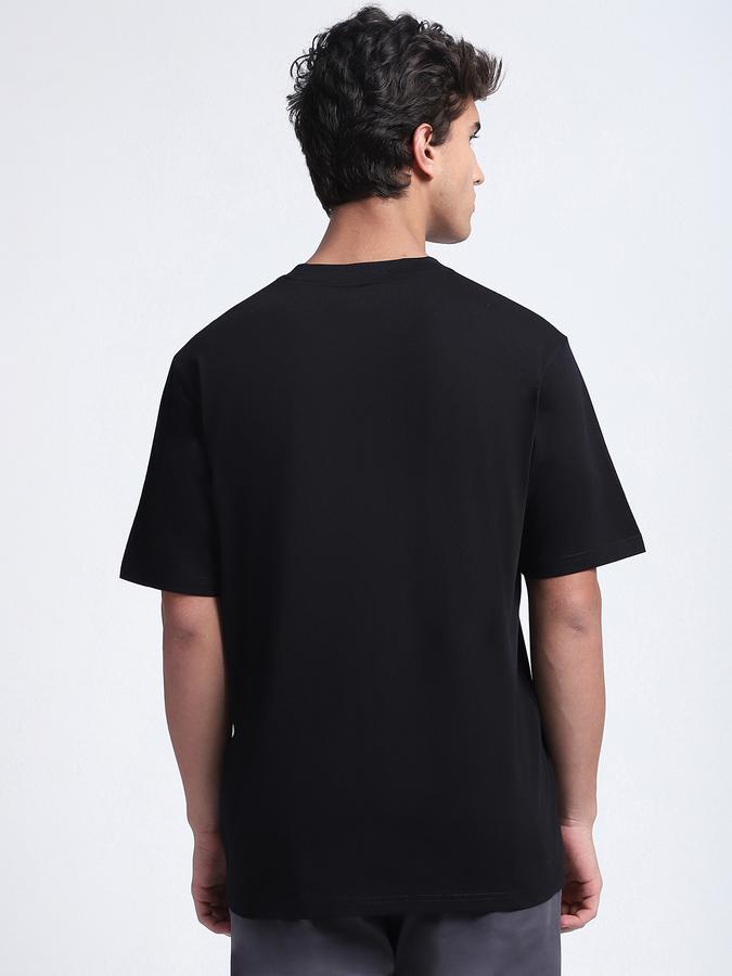 Men Cotton Relaxed Fit Crew Neck Graphic T-shirt