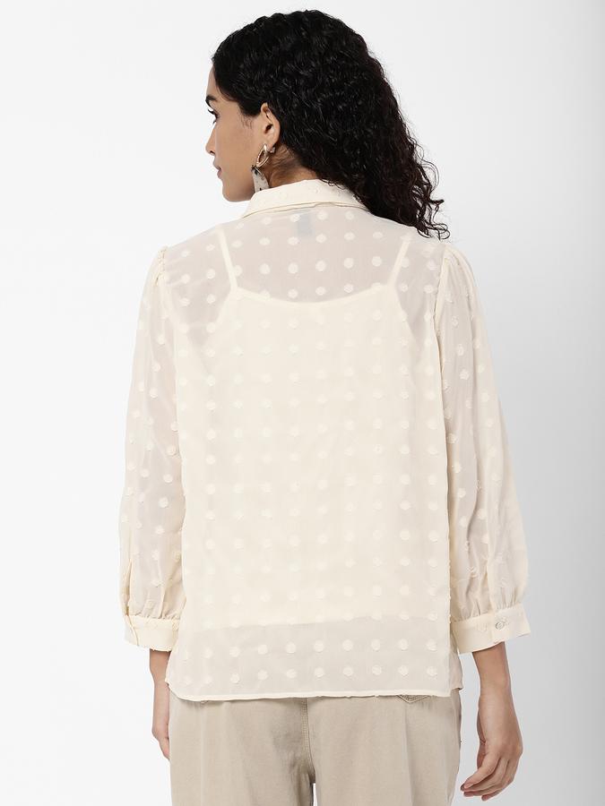 R&B Women's Textured Pussy Bow Top image number 2