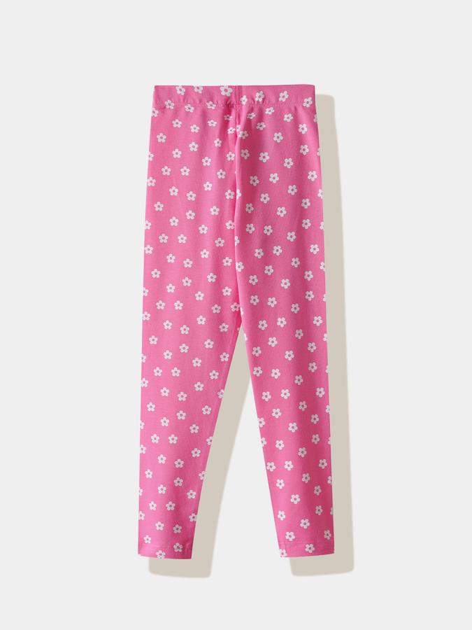 R&B Girls' Pink Printed Leggings