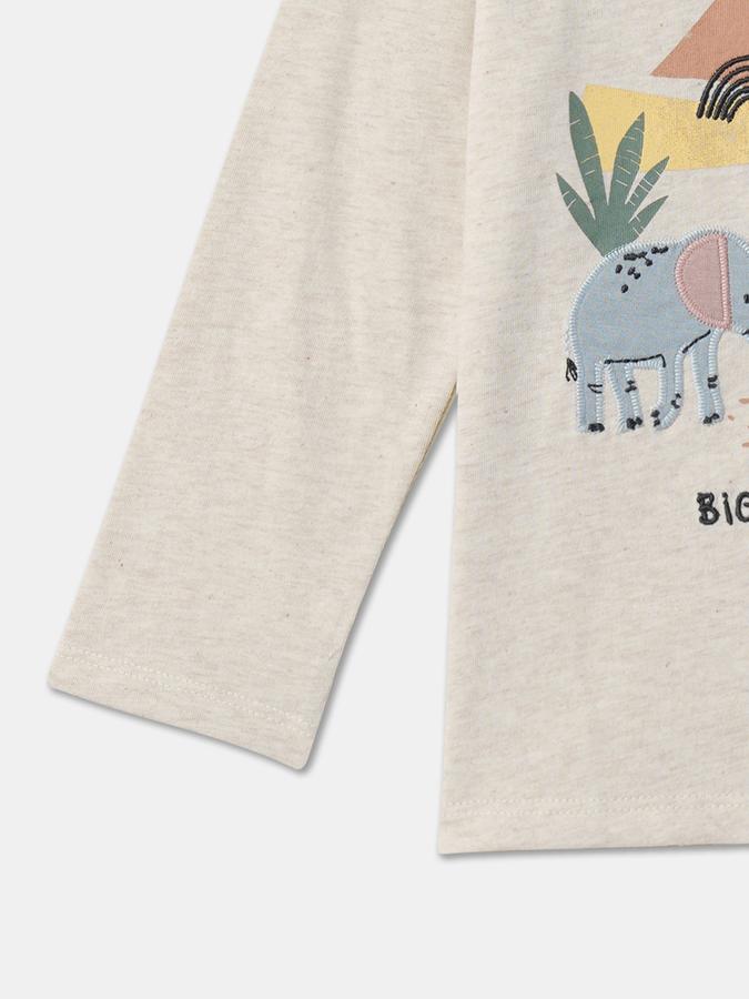 Boys Graphic Print Regular Fit Round-Neck T-Shirt image number 3