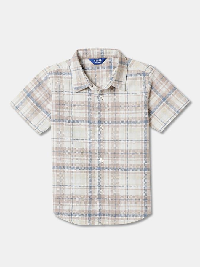 Boys Checkered Relaxed Fit Shirt