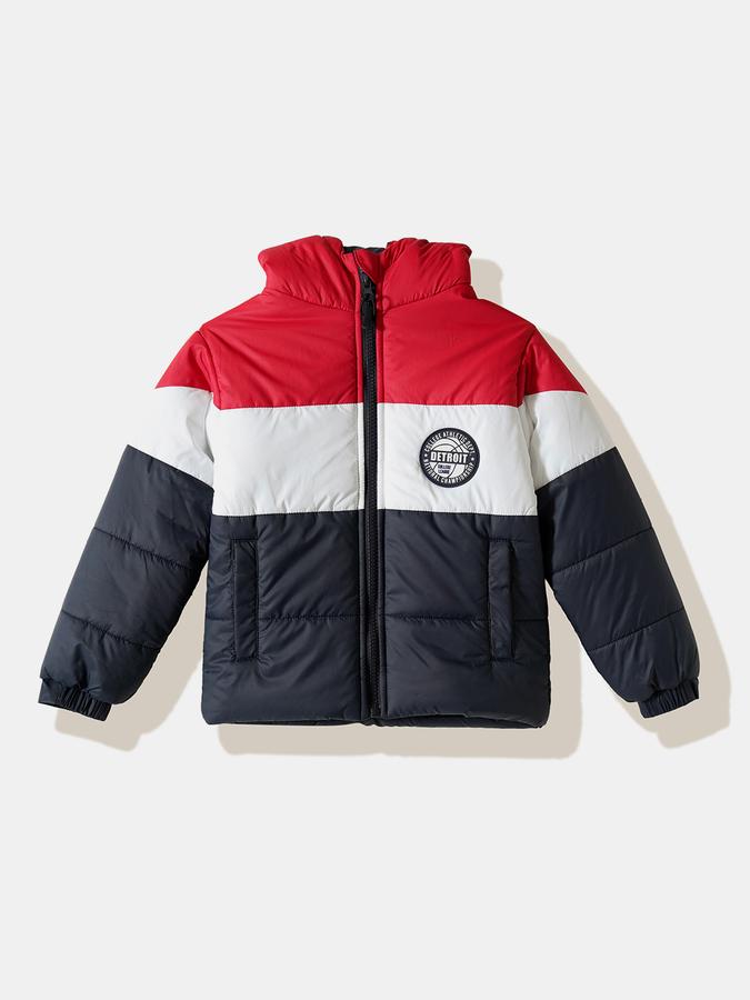 R&B Boys' Red Colourblocked Jacket