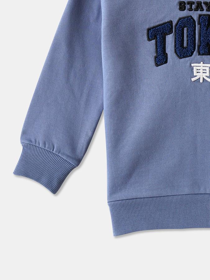 Boys Cotton Relaxed Fit Hooded Appliqu&eacute; Hoodie