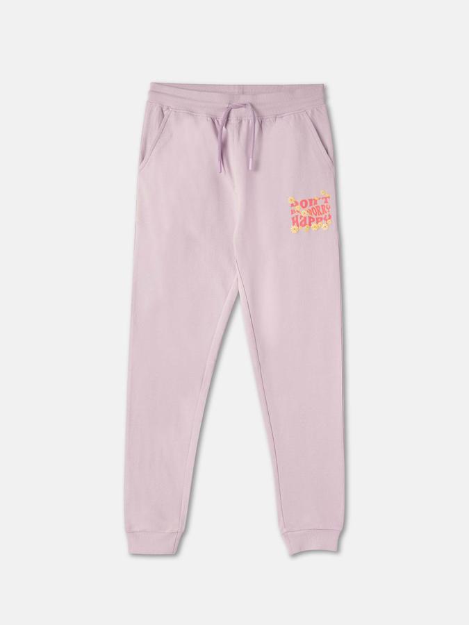 Girls Cotton Graphic Hoodie And Joggers Set
