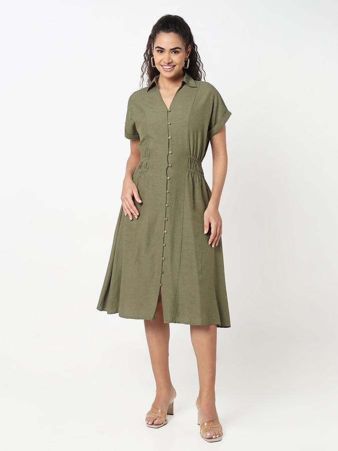 R&B Women A-line Below Knee Dress  image number 1