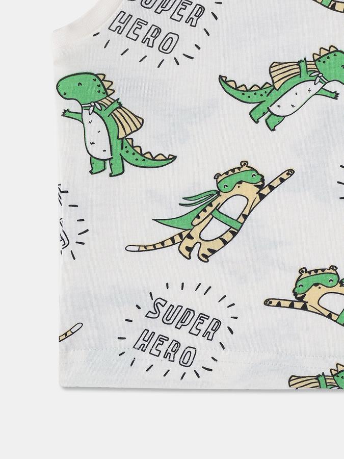 R&B Baby Boys Graphic Print Pure Cotton Regular T Shirt image number 3
