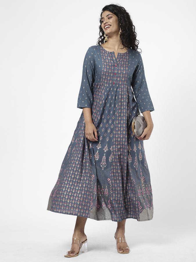 R&B Women Blue Kurtas image number 1