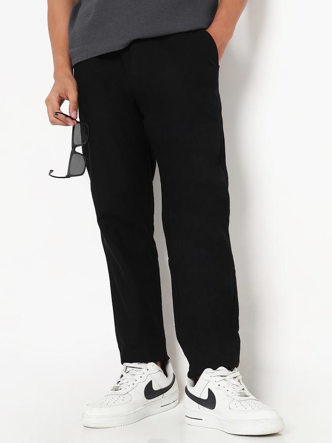 WOVEN COTTON SLUB LINEN LOOK  PANT