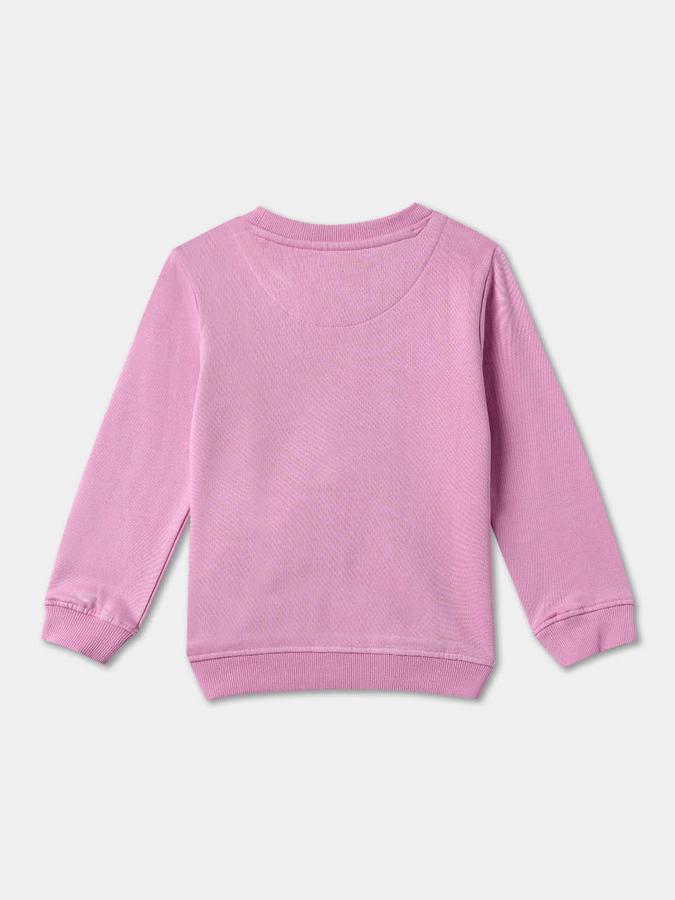 Girls Graphic Regular Fit Long Sleeve Crew Neck SweaT-Shirt