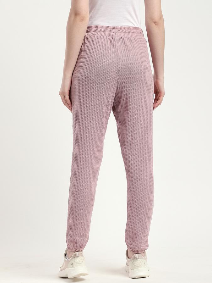 R&B Women Shell Pink Textured Joggers