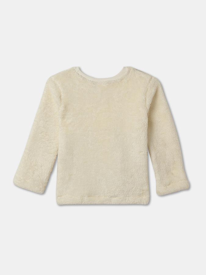 R&B Girls' White Embellished Sweatshirt