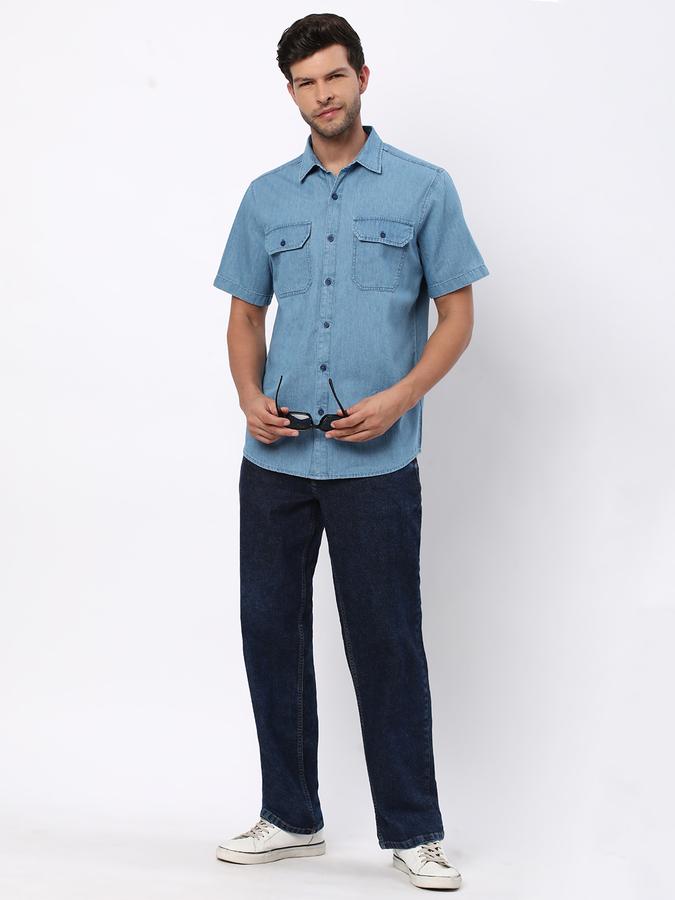 Men Regular Fit Shirt with Flap Pockets image number 1