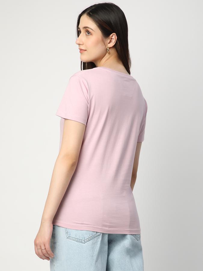 Women Cotton Regular Fit Crew Neck Graphic T-shirt