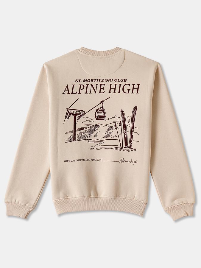 Boys Cotton Blend Relaxed Fit Crew Neck Graphic Sweatshirt