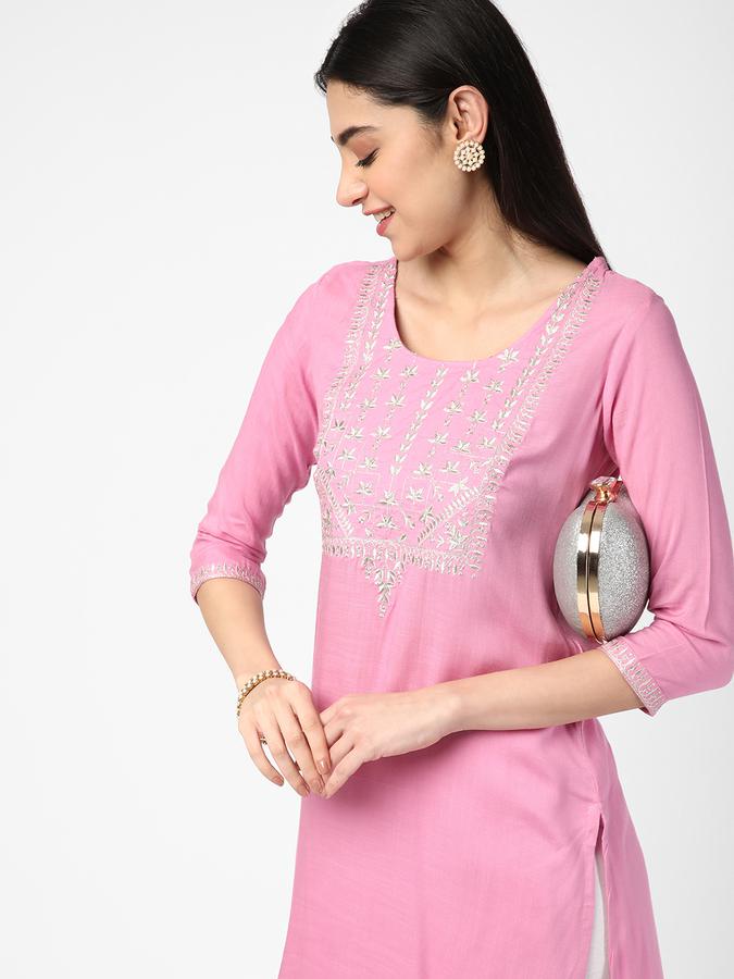 R&B Women Pink Kurtas image number 0