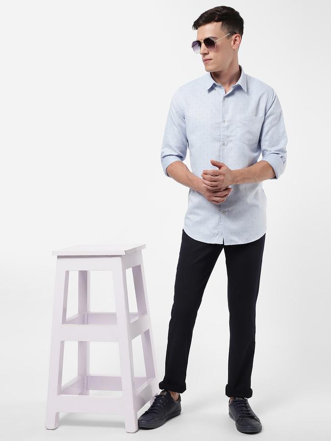 R&B Blue Men Formal Shirts image number 1