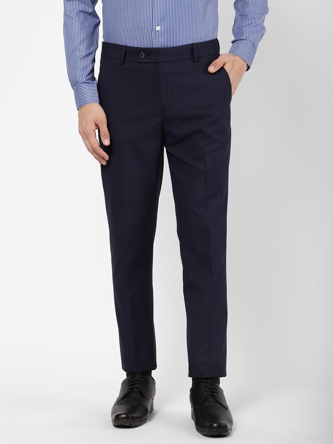 R&B Blue Men Formal Trousers image number 0