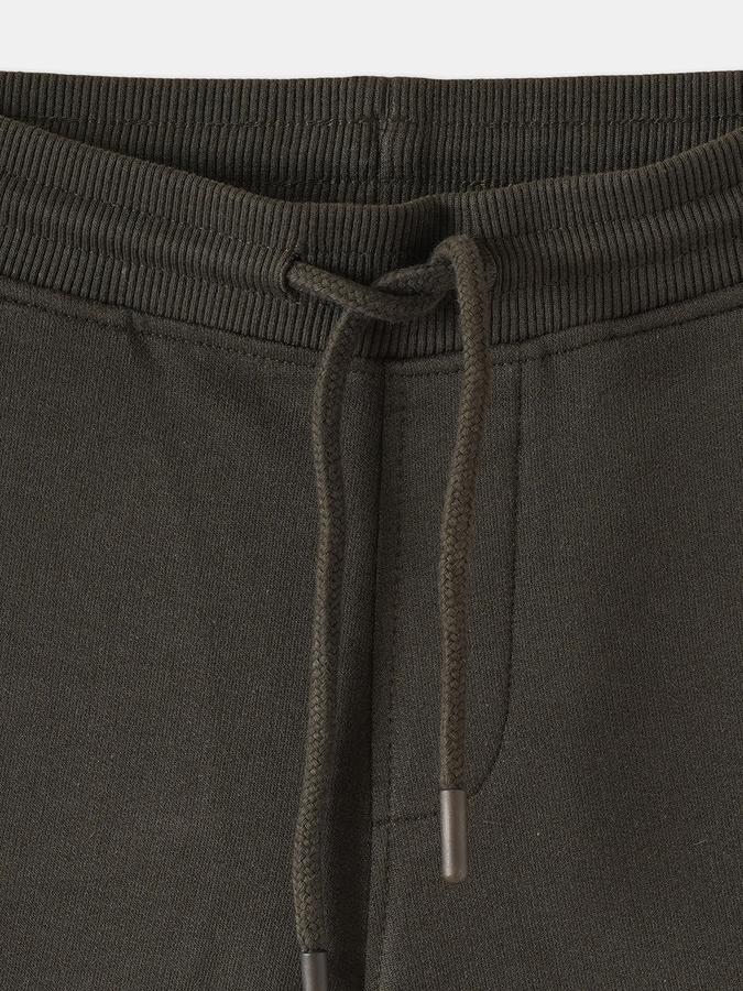 Boys Cotton Embroidered Mid Rise Drawstring Waist Clean Hem Shorts