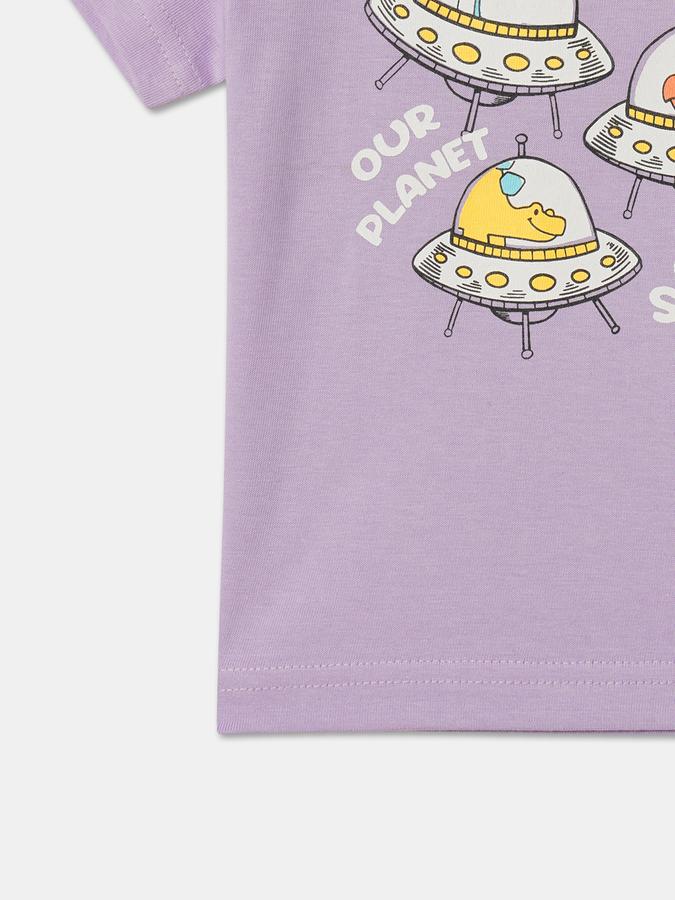 Boys Graphic Print Round-Neck T-Shirt image number 3