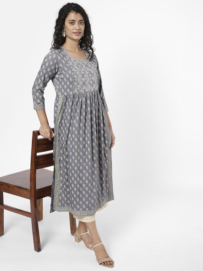 R&B Women Grey Kurtas image number 1