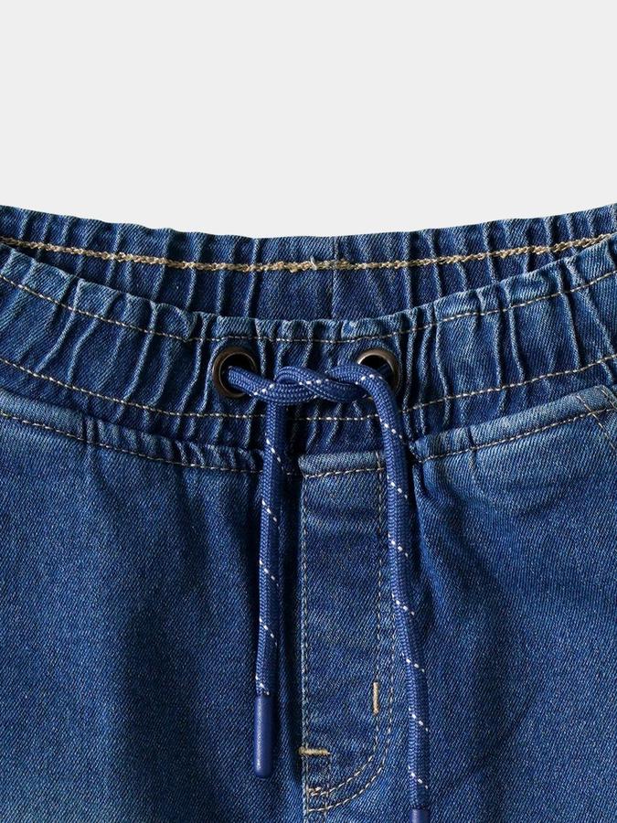 R&B Boys Dark Blue Regular Fit Mid-Rise Jeans