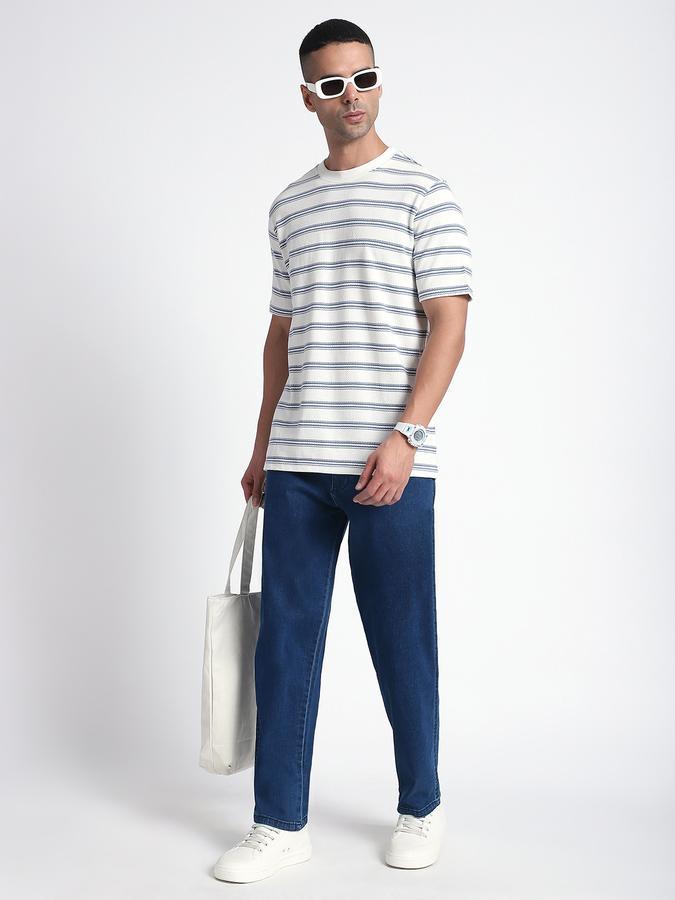 Men Cotton Blend Relaxed Fit Elastic Waist Solid Pants