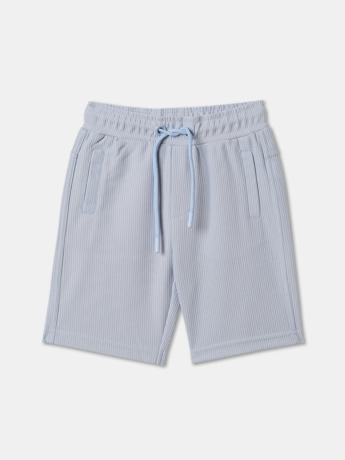 Boys Solid Crew Neck T-shirt with Shorts Fashion Set