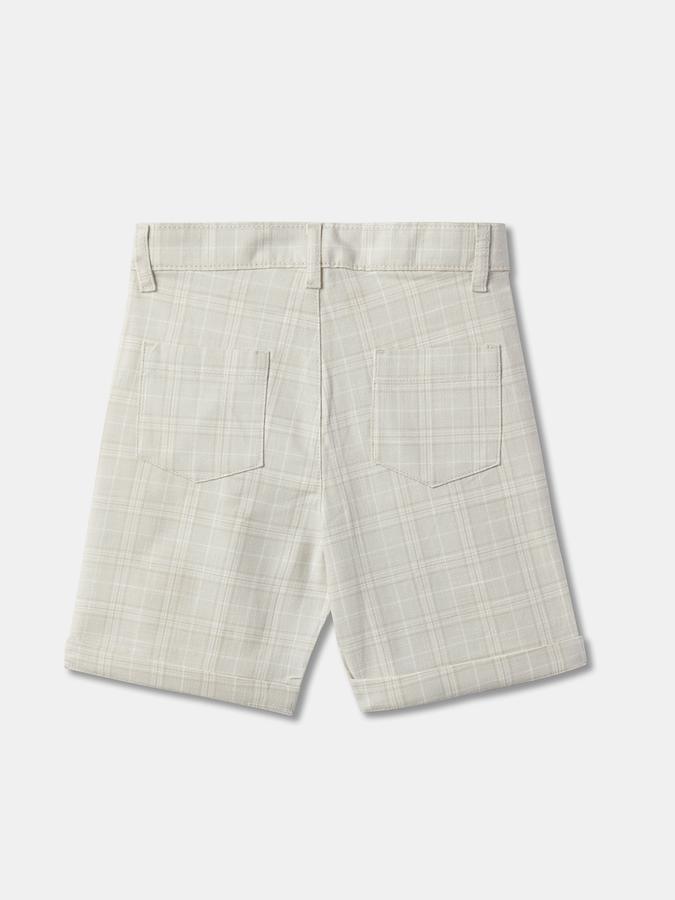 Boys Cotton Regular Fit Mid Waist Clean Hem Shorts