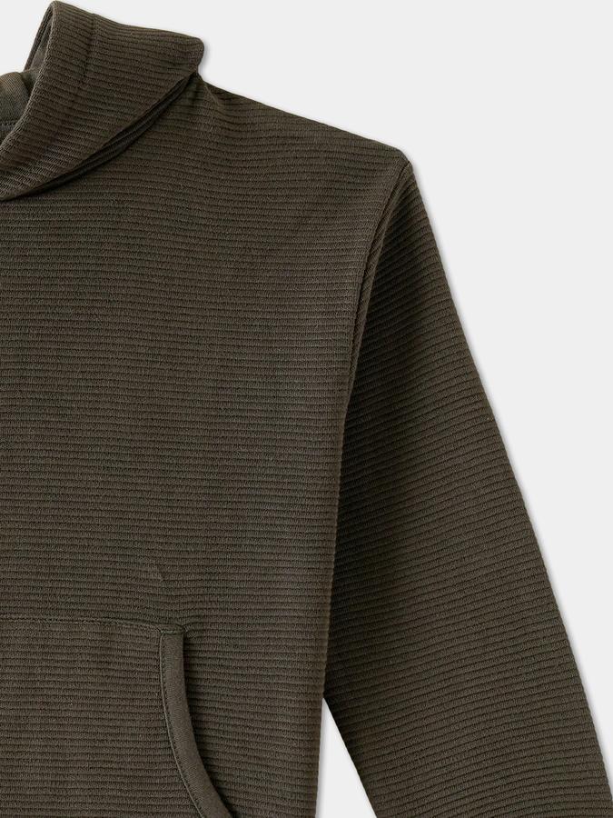 Boys Cotton Relaxed Fit Hooded Textured Hoodie