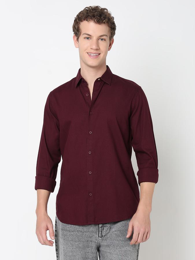 R&B MEN'S FULL SLEEVE Solid SHIRT image number 1