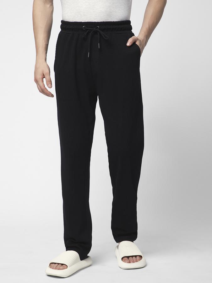 Textured Lounge Pants with Drawstring Waist