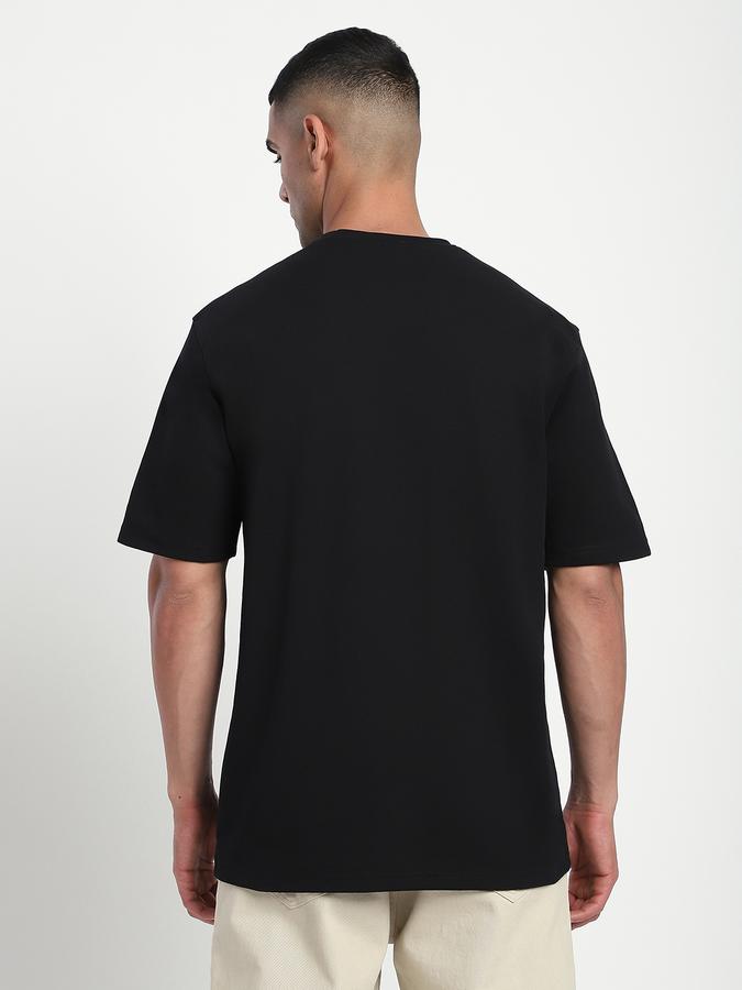 R&B Men's Black Printed T-Shirt