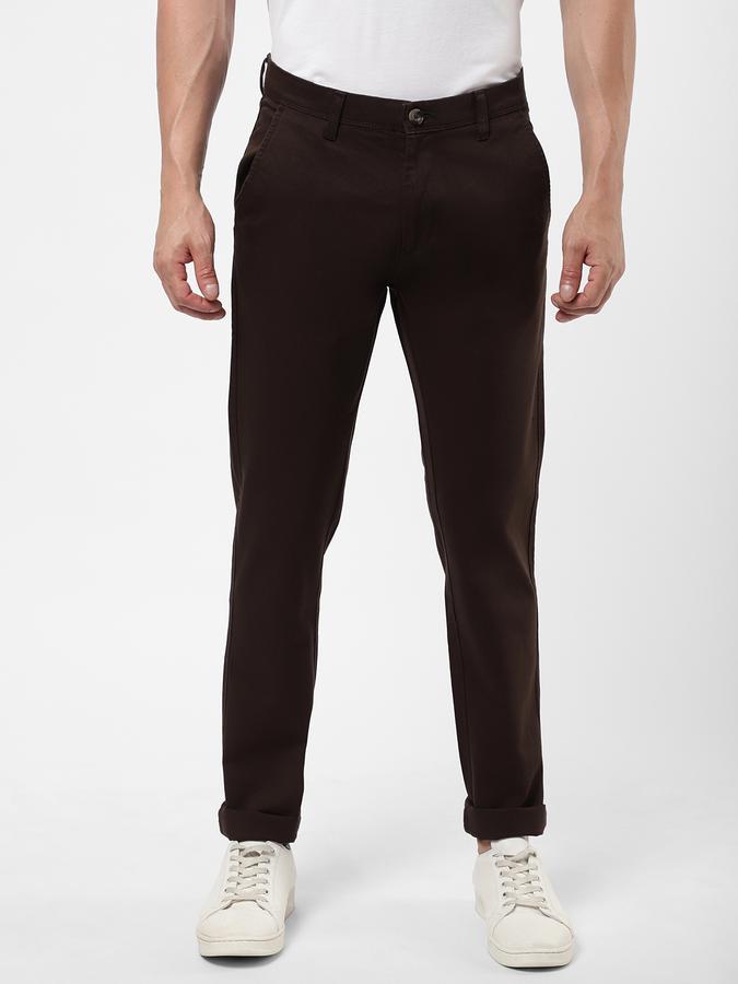 R&B Men Brown Casual Trousers image number 0