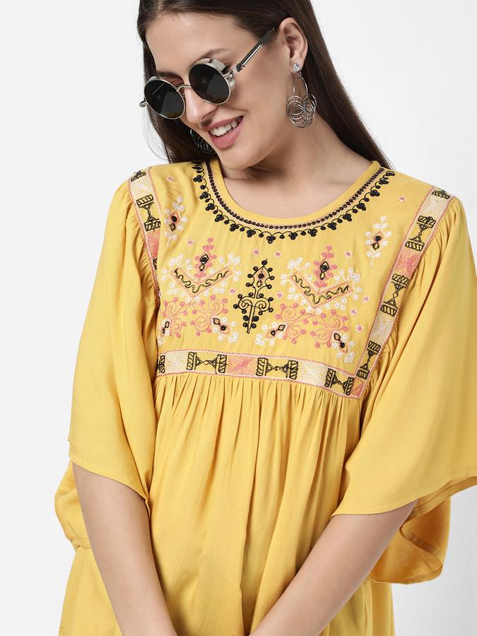 R&B Women's Embroidered Yoke Top