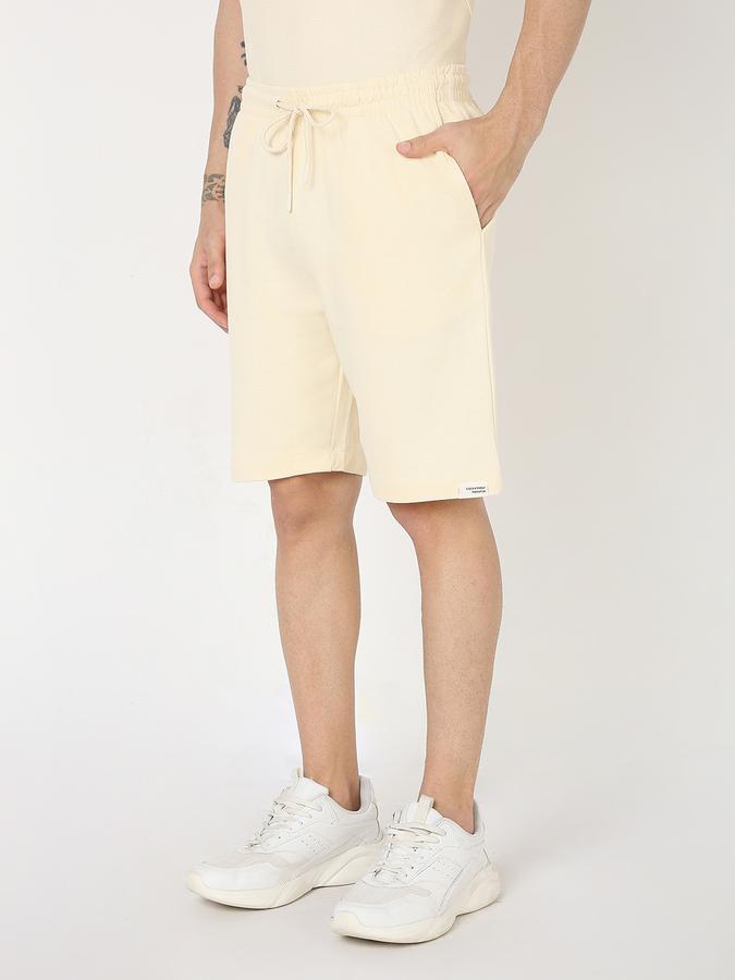 Men Regular Fit Knit Shorts with Insert Pockets image number 1