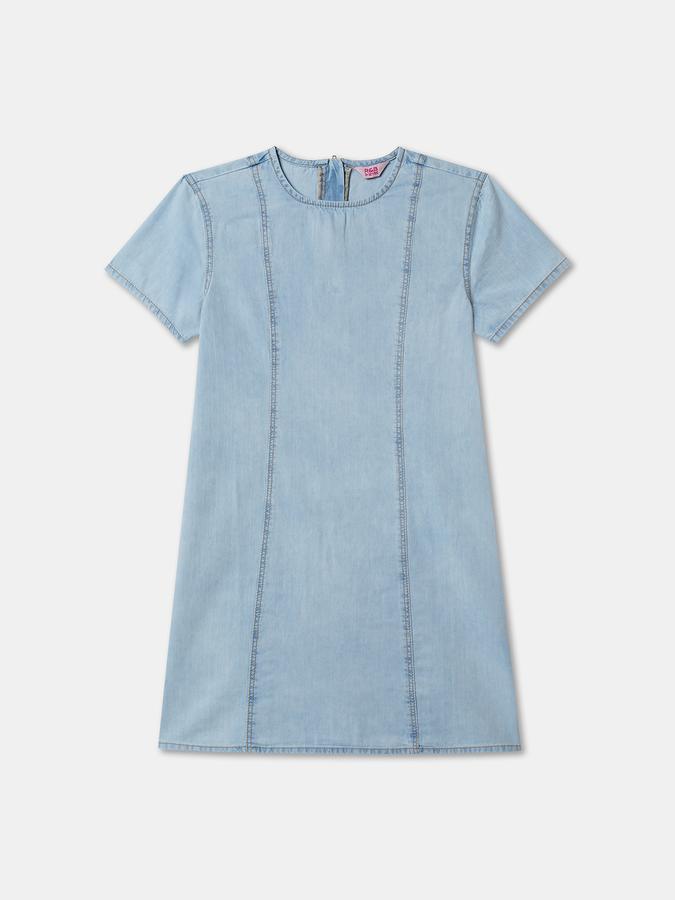 Girls Midi/Knee Length Casual Dress Short Sleeve