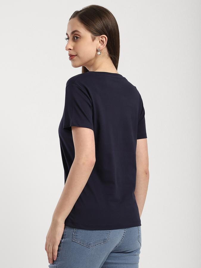 Women Cotton Regular Fit Crew Neck Graphic T-shirt