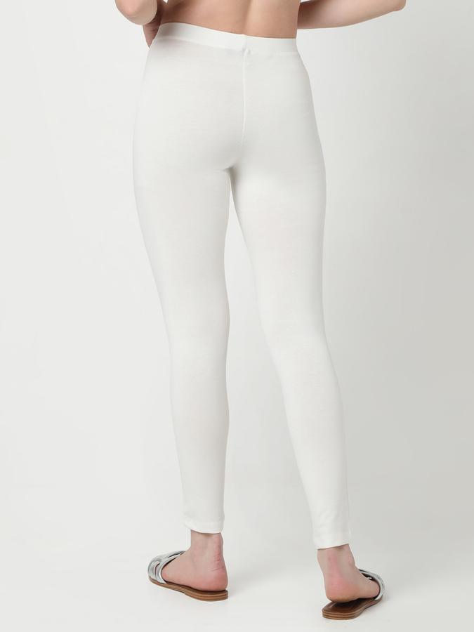 Women Cotton Skinny Fit High Rise Solid Tights