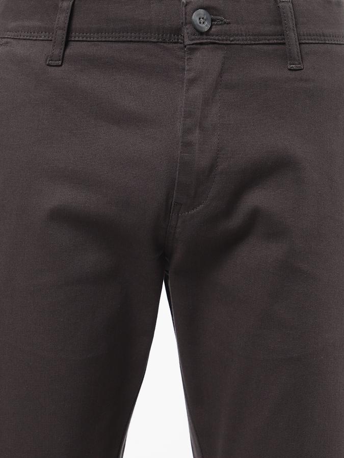 R&B Men Grey Casual Trousers image number 3
