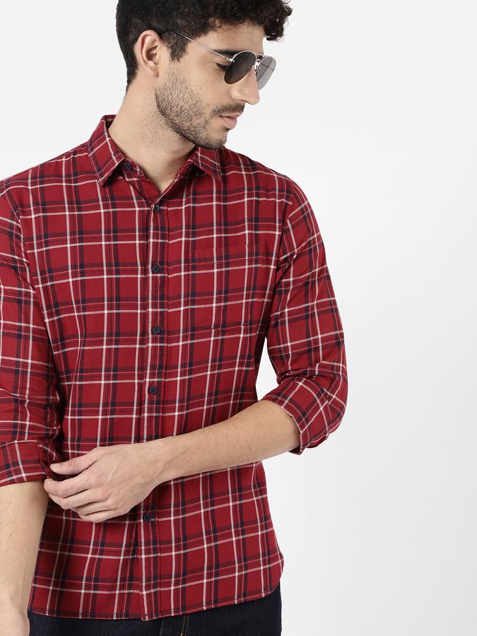 R&B Red Men Casual Shirts image number 0