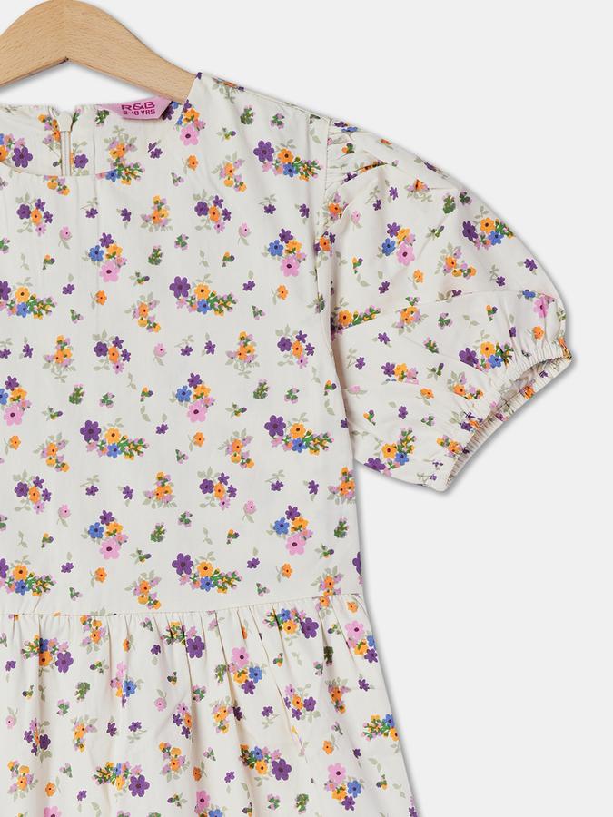 R&B Girl's A Line All Over Printed Woven Dress image number 2