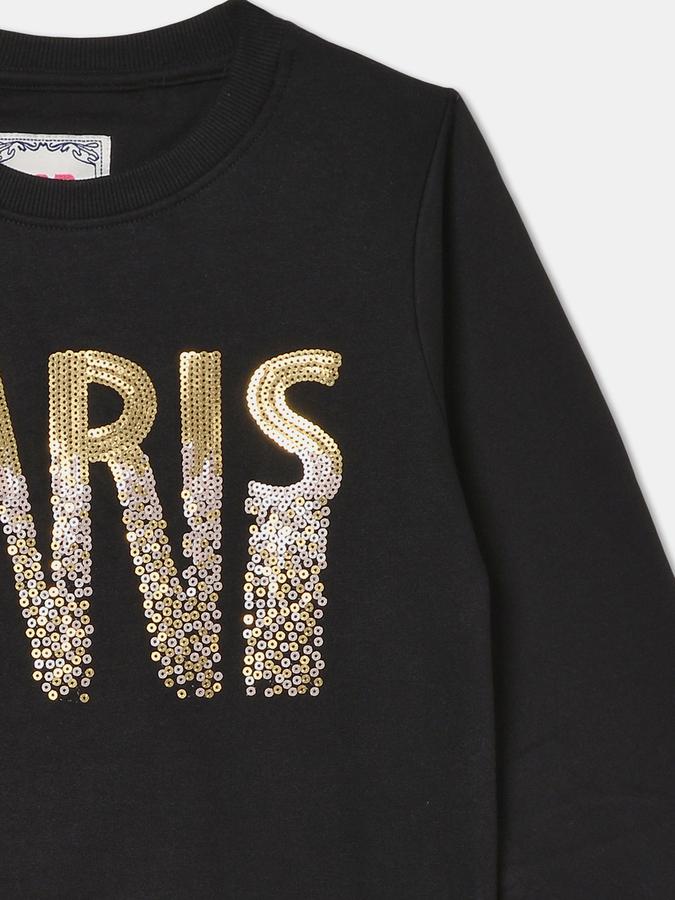 Girls Graphic Regular Fit Full Sleeve Crew Neck SweaT-Shirt
