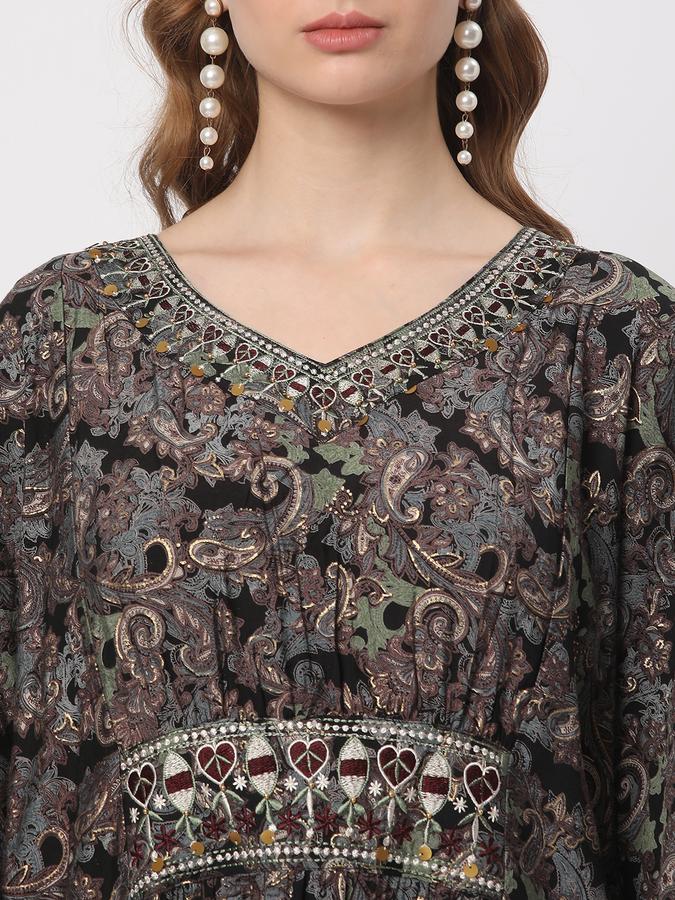 Women V-Neck Straight Kurta image number 3