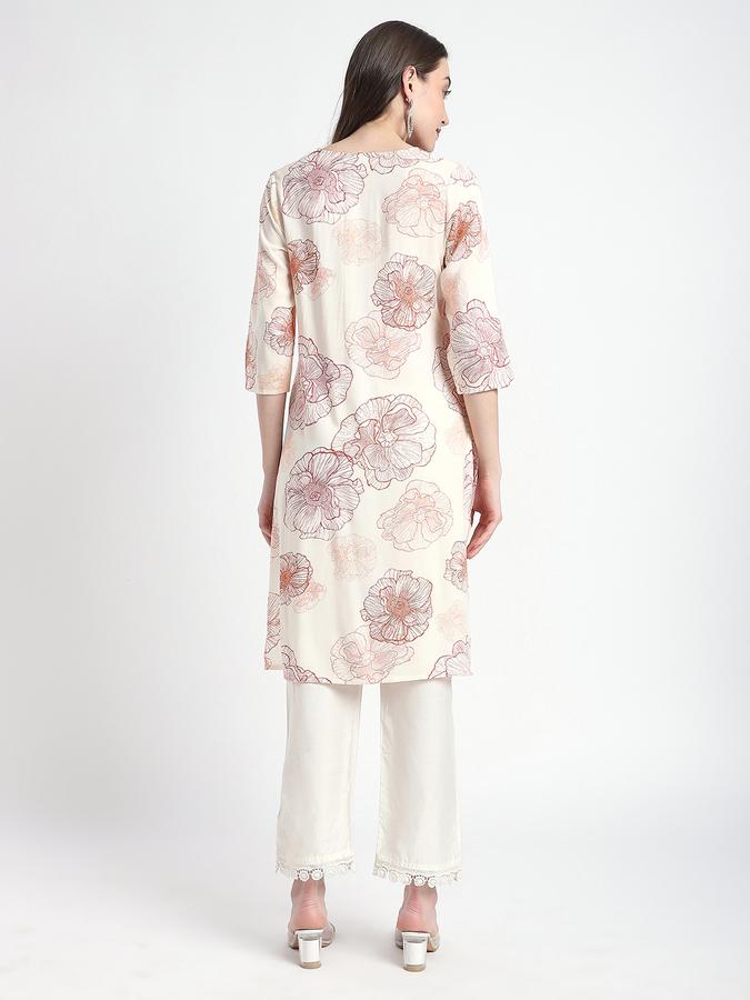 R&B Women Ethnic's Orange Printed Kurta