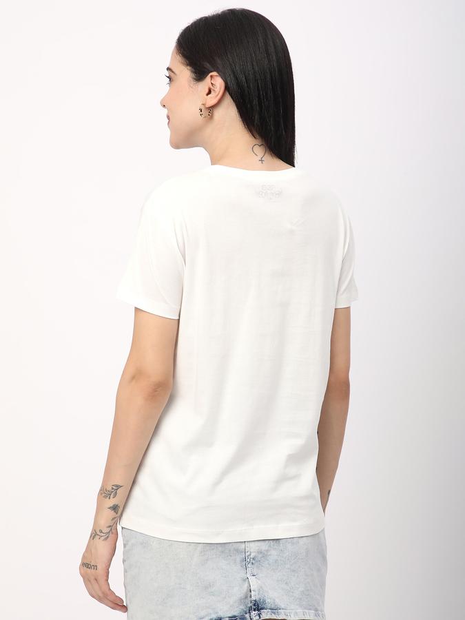 R&B Women Ivory Typography T-Shirt