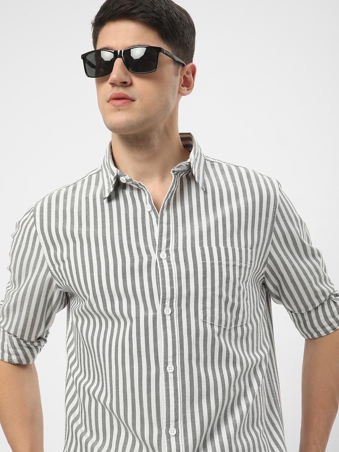 Men Striped Regular Fit Shirt image number 0