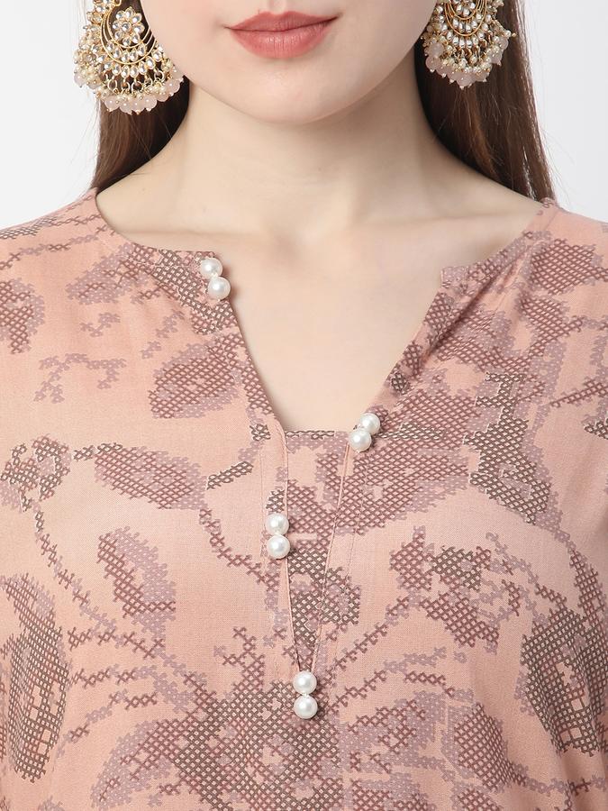 Women Printed Straight Kurta image number 3