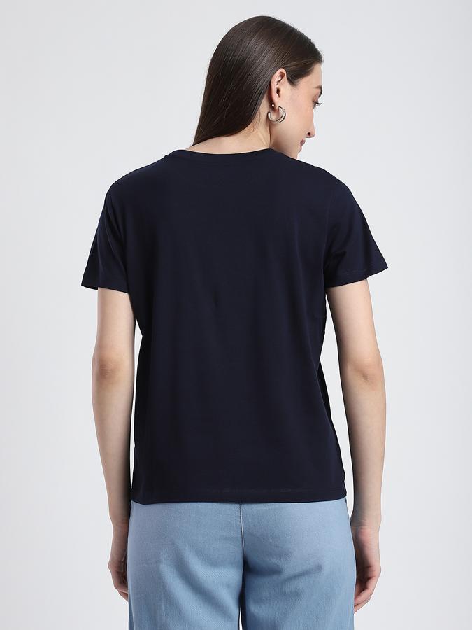 Women Cotton Regular Fit Crew Neck Graphic T-shirt